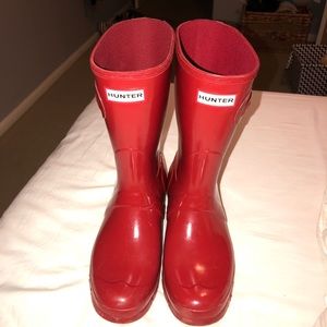 Red Hunter Boots Size 9